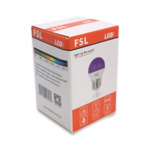 AMPOLLETA LED G45 2W 220V E-27 COLOR MORADO FSL