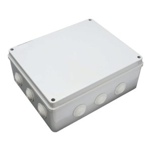CAJA ESTANCA 300X250X120MM C/CONOS GRIS