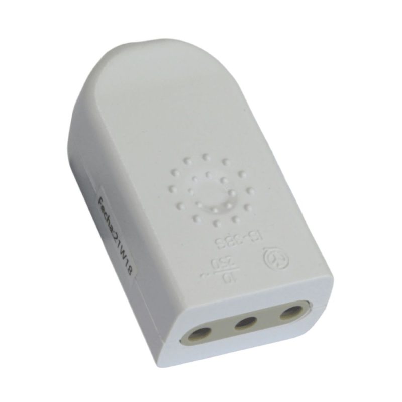 Lot De 5 Prises Mâles Italiennes 10A 2P+T - Gloca, Blanc, 250V, 1500W, Installation Murale