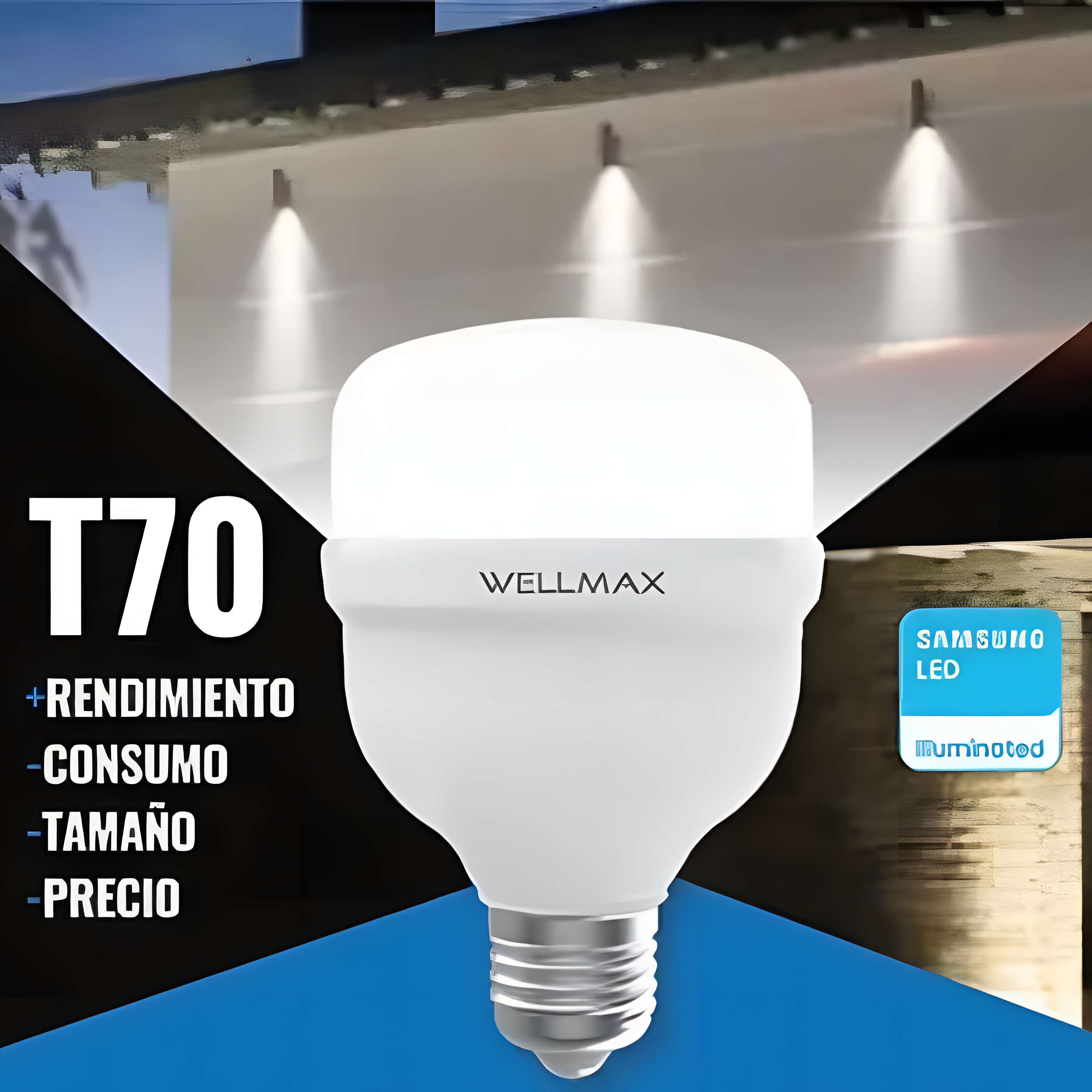 AMPOLLETA LED ALTA POTENCIA HAMMER 48W 6500K 2 AMPOLLETA LED ALTA POTENCIA HAMMER 48W 6500K - Imagen 2