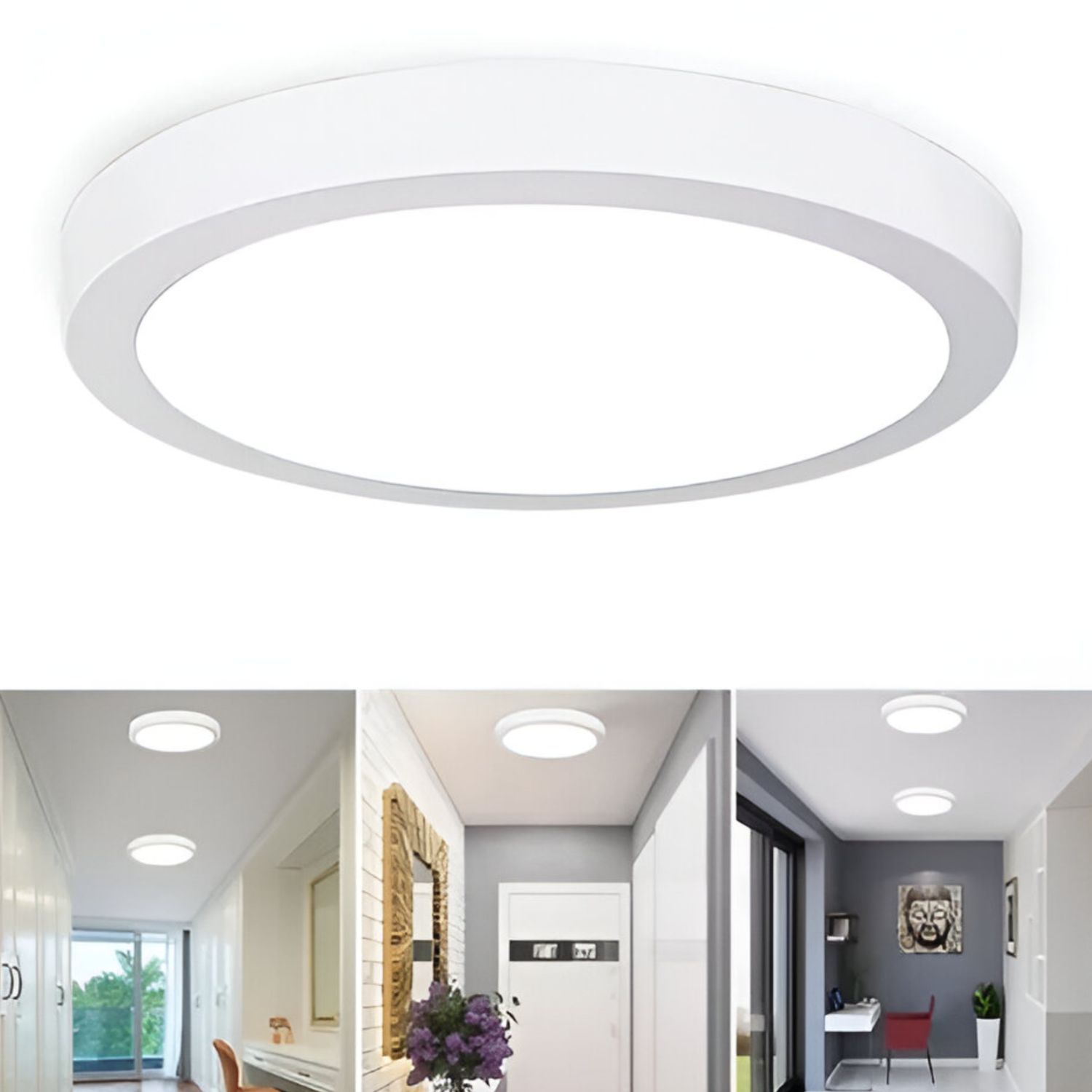 PANEL LED REDONDO SOBREPUESTO LUZ FRIA 6500K 18W 2 PANEL LED REDONDO SOBREPUESTO LUZ FRIA 6500K 18W - Imagen 2