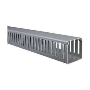 CANALETA RANURADA GRIS W40xH40MM 2 MTS